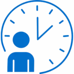 Work time clock icon
